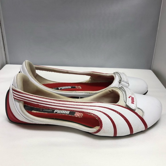 puma ferrari shoes white and red